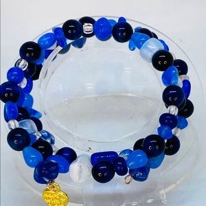 Handmade Wrap Around Beaded Bracelet, Wrap Beaded Bracelet, Memory Wire Bracelet